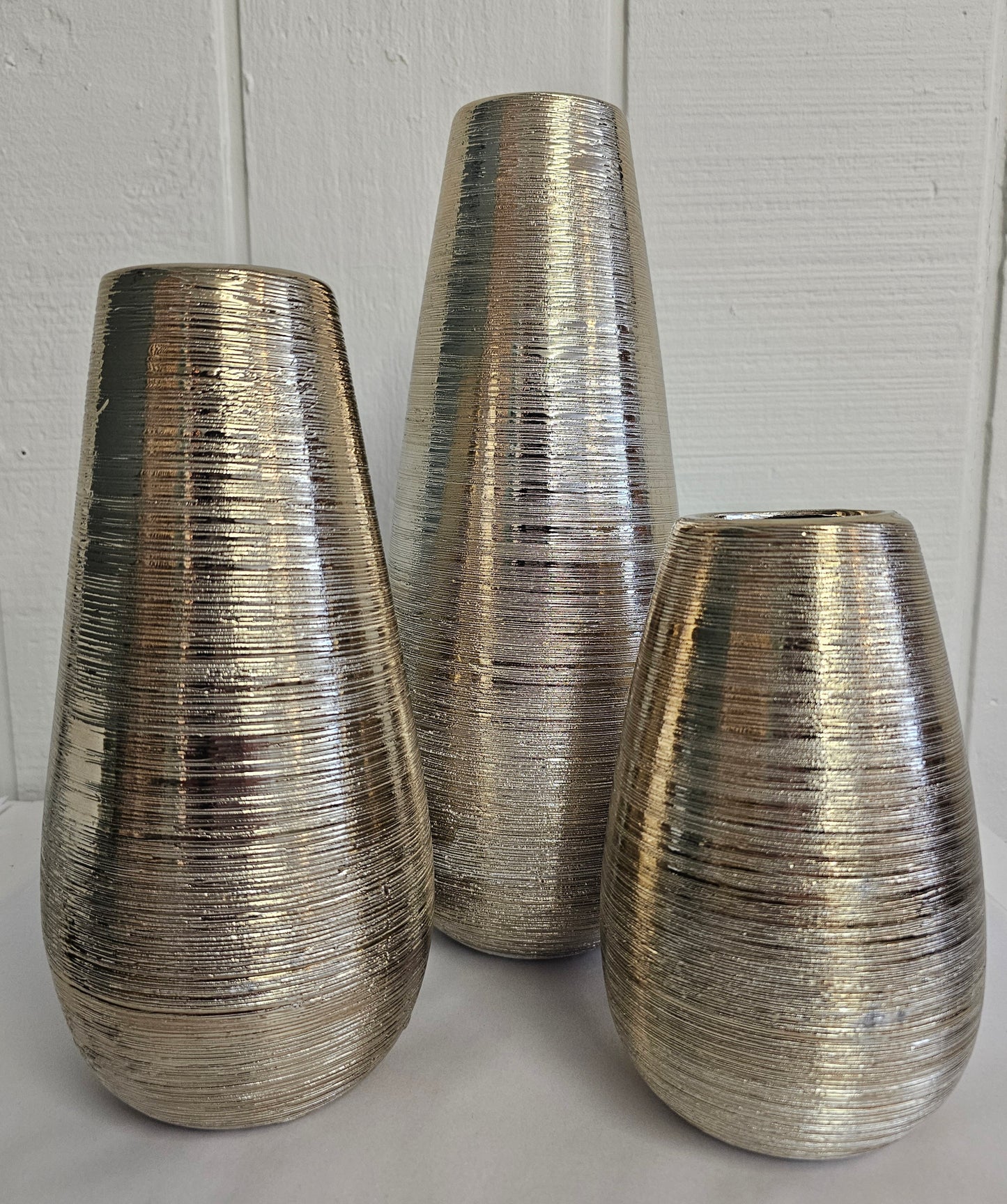 Textured Golden Spun Vase