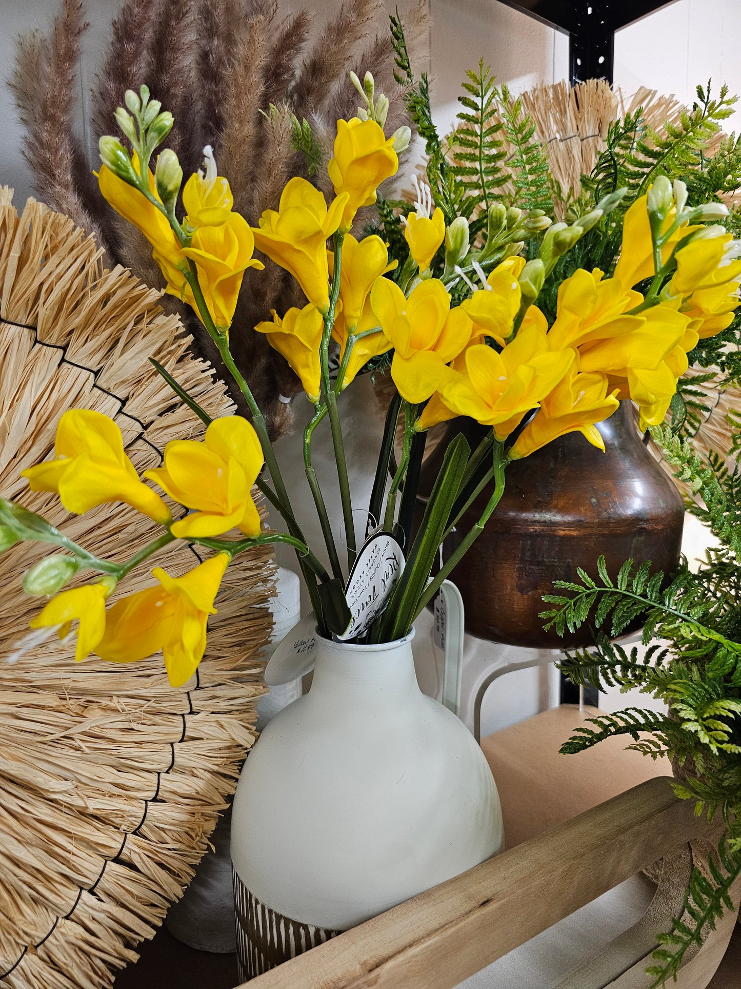 Yellow 20" Freesia Spray