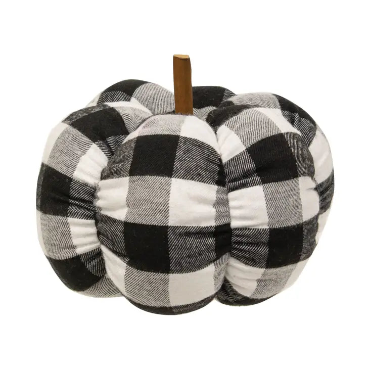 Black & White Buffalo Check 6.5" Pumpkin