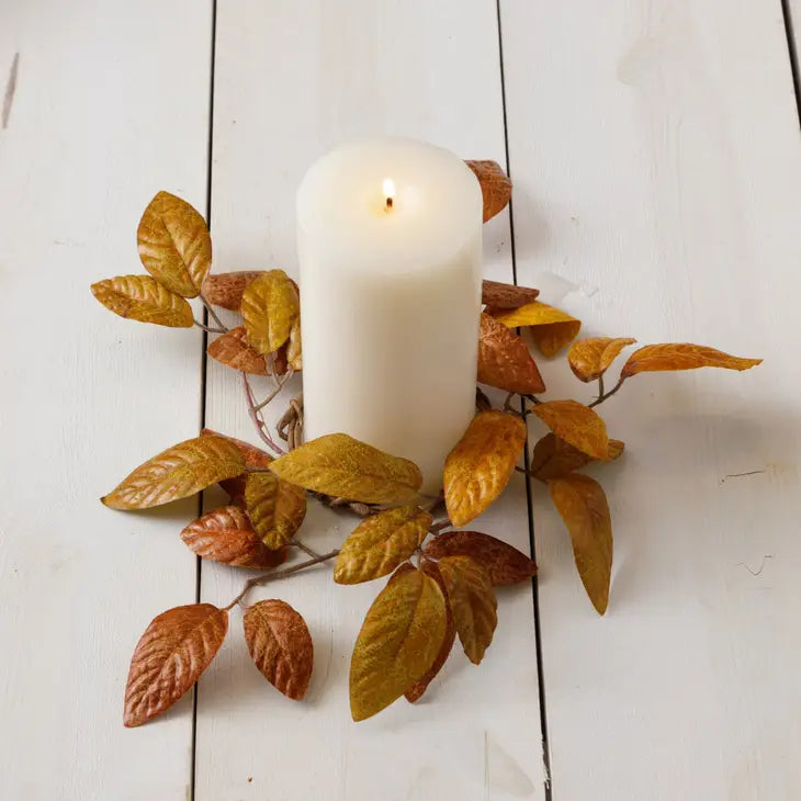 Aspen Fall Leaves Candle Ring