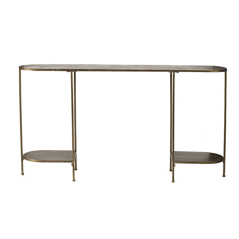 Rimini 57" Bronze Oval Console Table