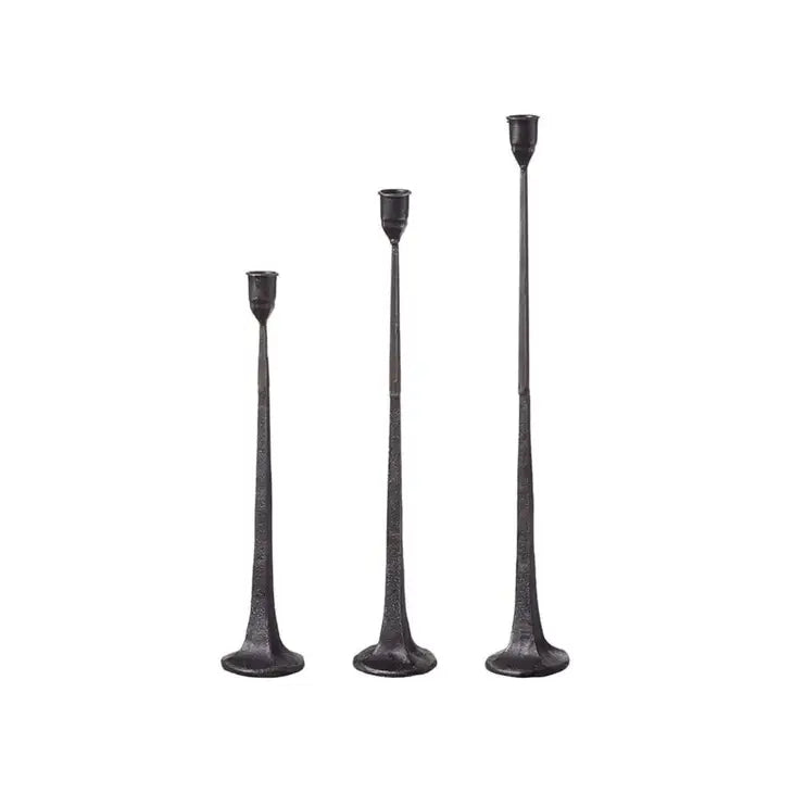 Salem Set of 3 Cast Iron Taper Candle Holders