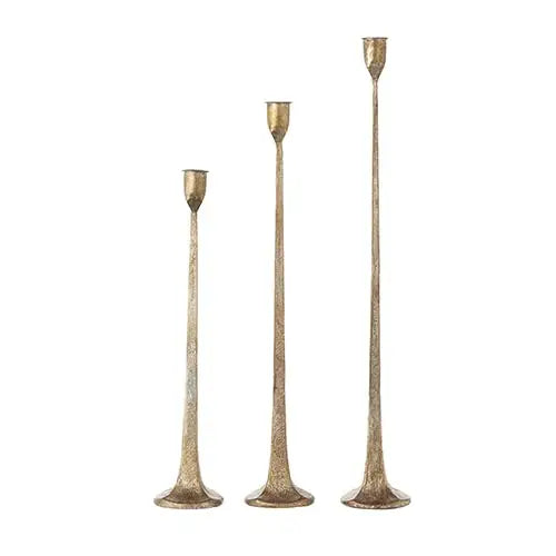 Salem Set of 3 Cast Iron Taper Candle Holders