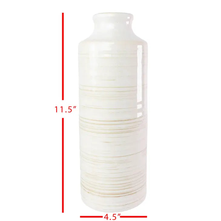 Myrddin 11.5" Crackle Glaze Ceramic Vase