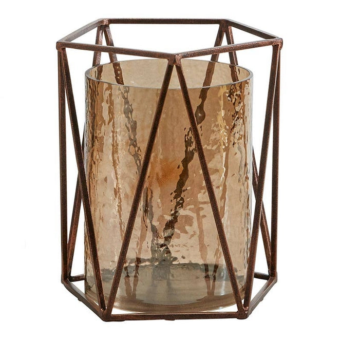 Amber Luster Glass Hurricane