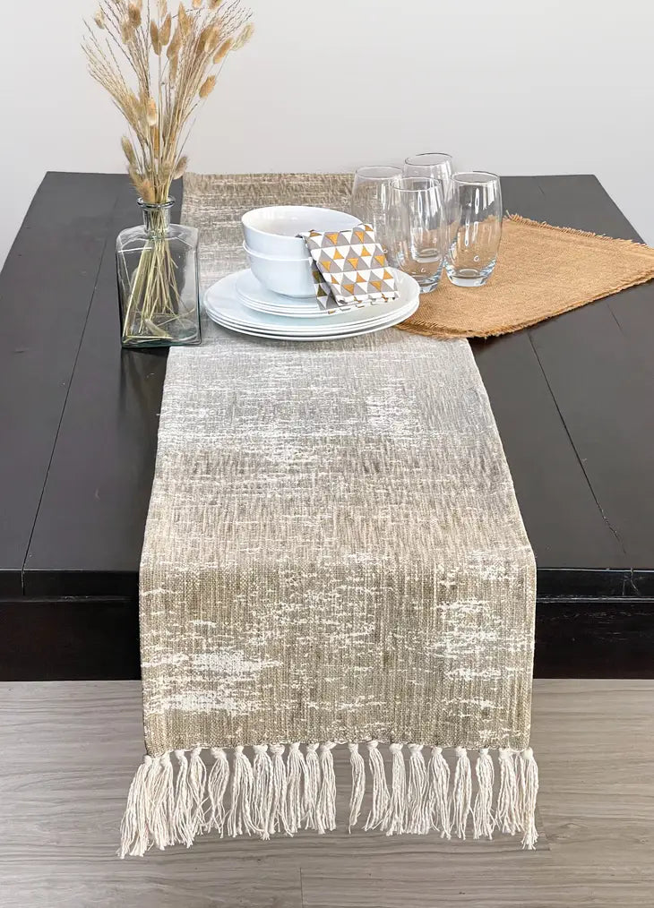 Caspian 72" Handwoven Ombre Table runner