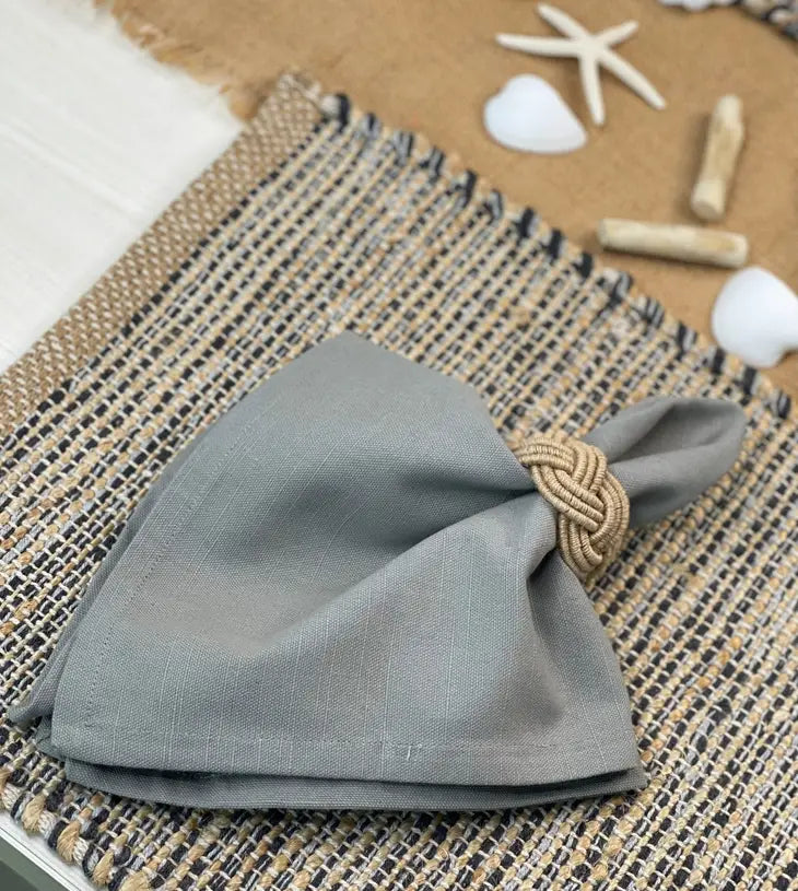 Gray Textured Dinner Napkin