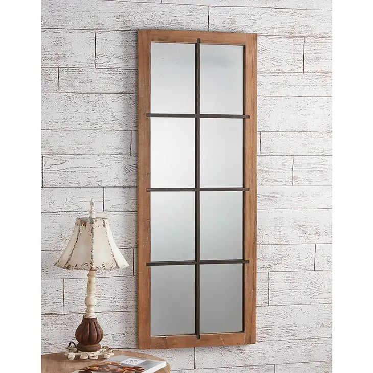 Croft 51" Wood & Iron Wall Mirror