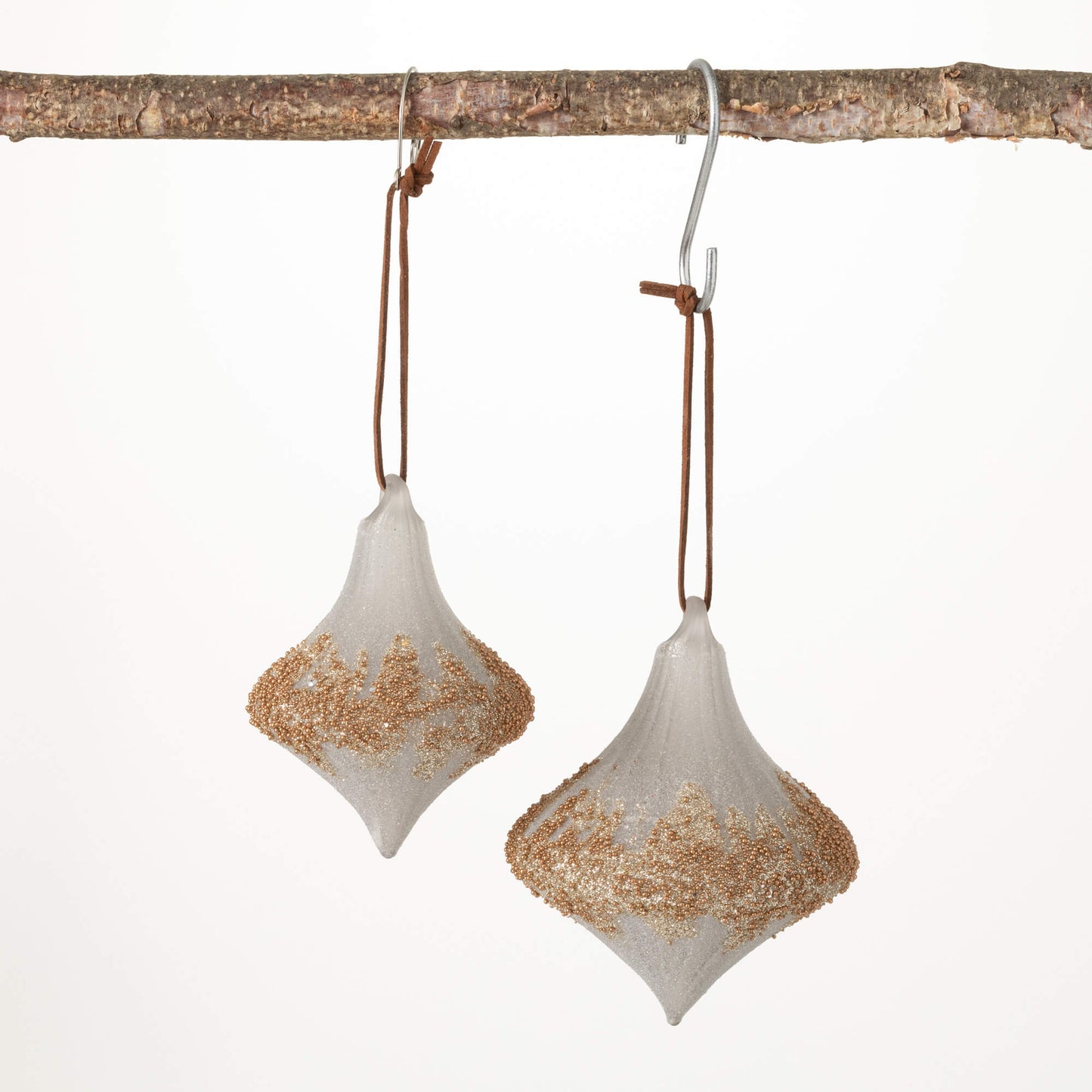 Antique Drop Beaded Glass Ornaments