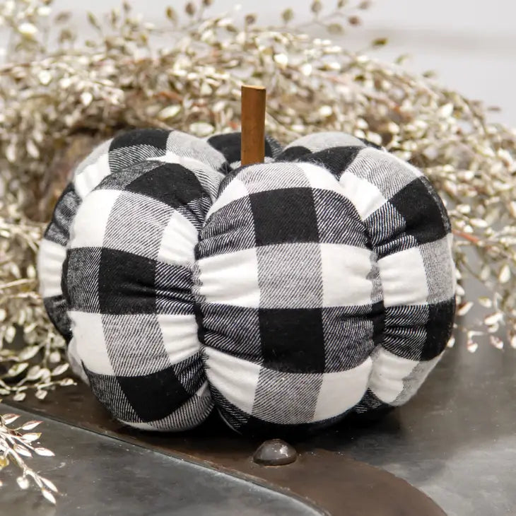Black & White Buffalo Check 6.5" Pumpkin