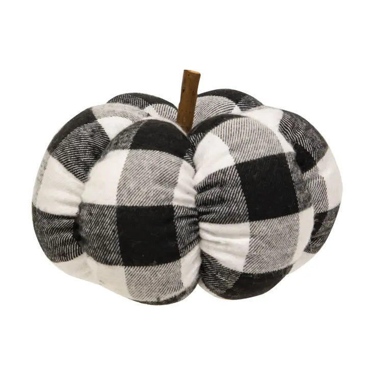 Black & White Buffalo Check 5" Pumpkin