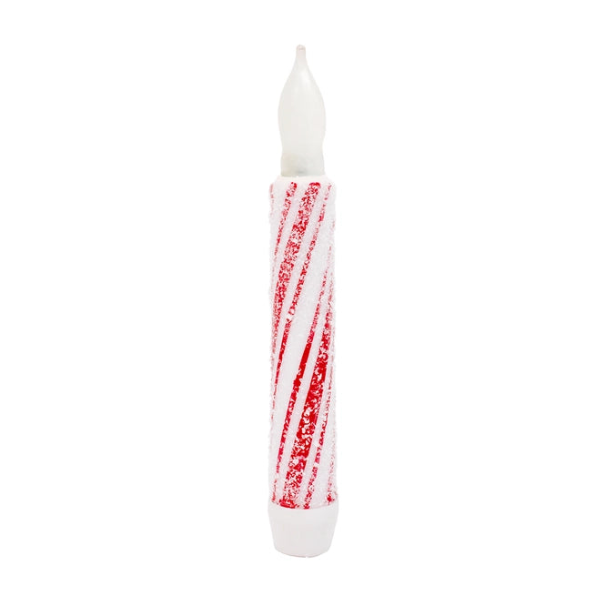 Candy Cane Stripe 6.5" LED Taper Candle