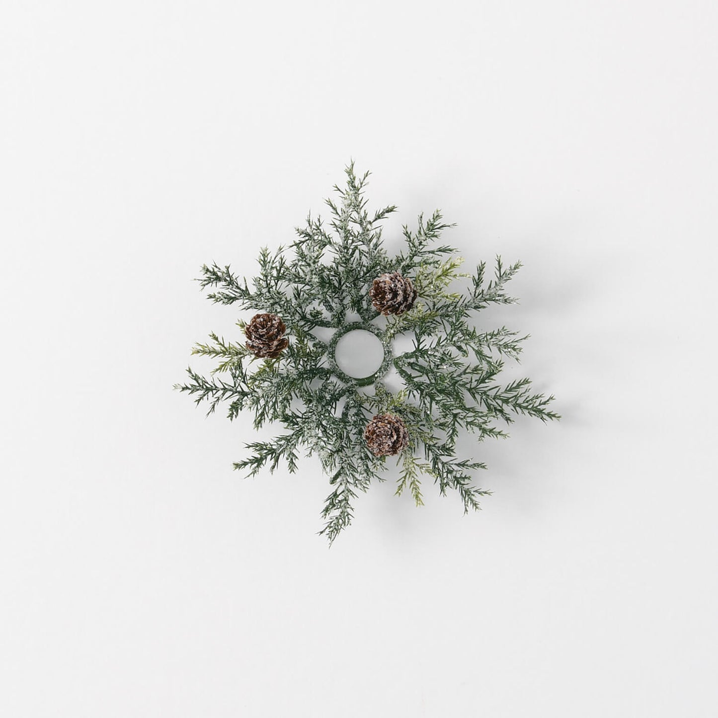 Evergreen & Pinecone 1" Taper Candle Ring