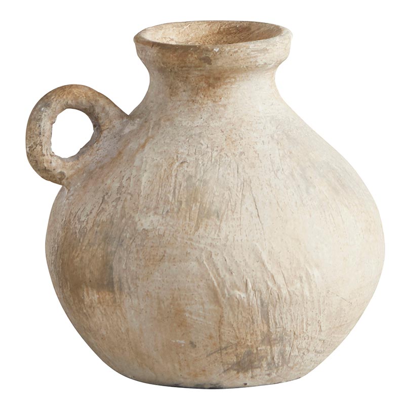 Ceres 3.5" Textured Ceramic Vase - Vintage Cream