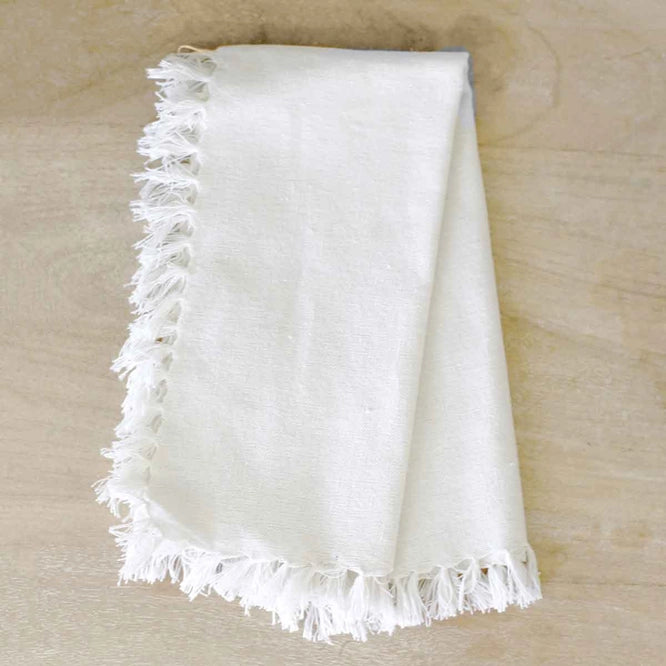 Ivory 18" Fringe Dinner Napkin