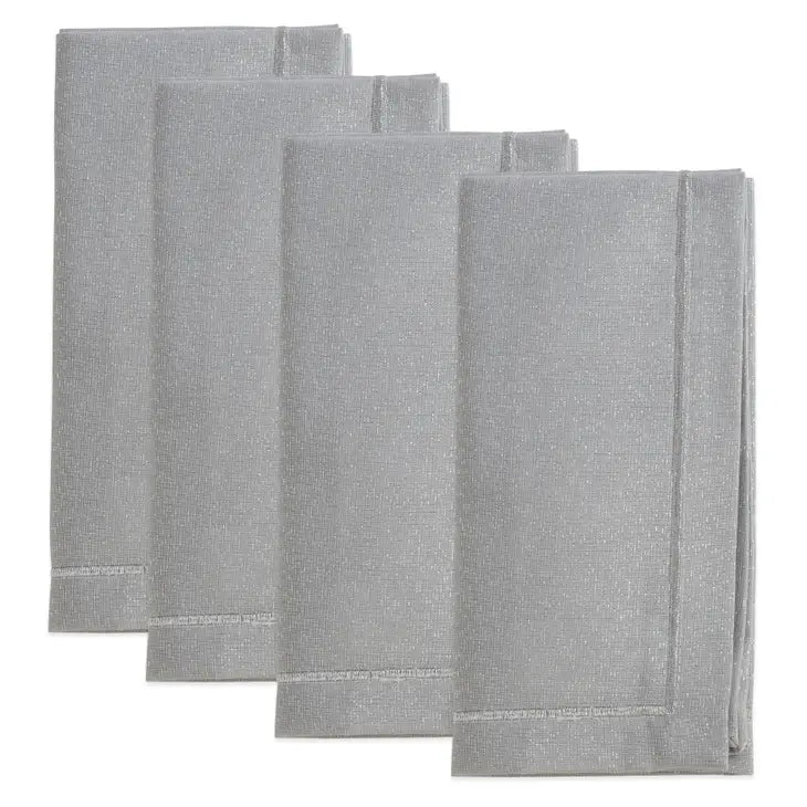 Silver Shimmer Dinner Napkin