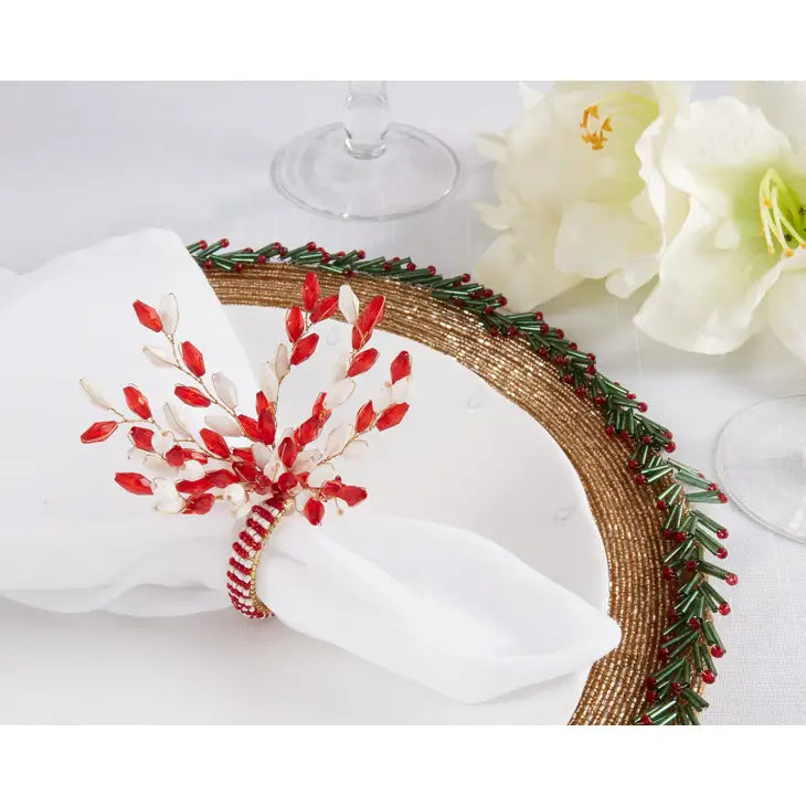 Holiday Sparkle Beaded Napkin Ring