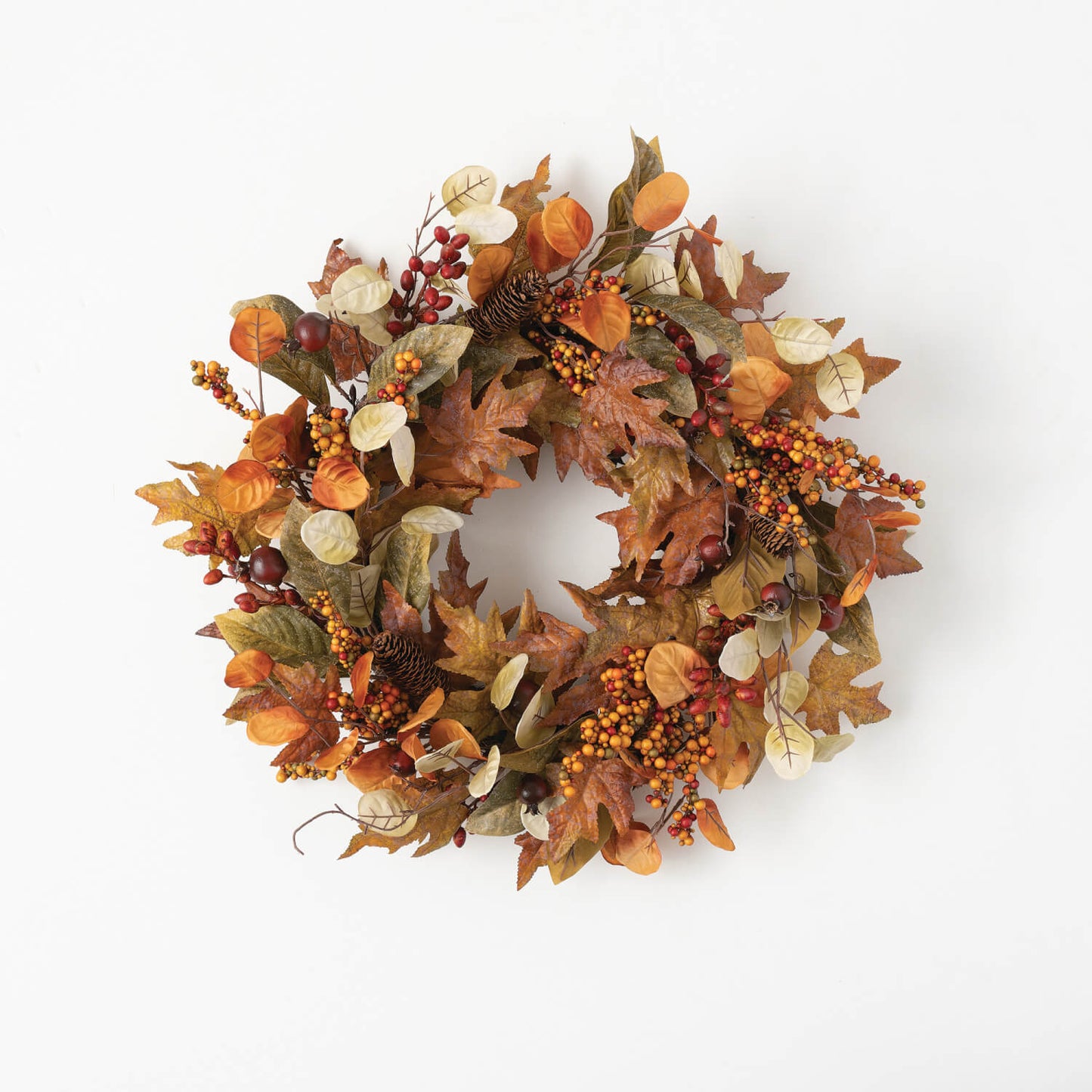 Fall Leaves & Berry Wreath 24"