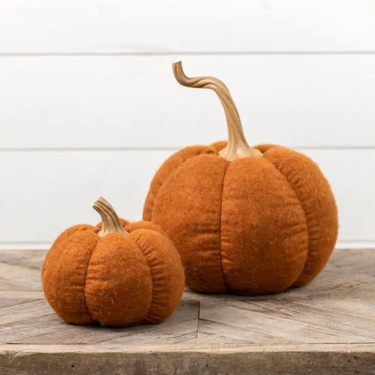 Large 12.5" Wool Pumpkin