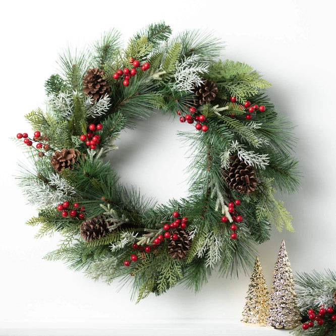 Pine and Berry 24" Wreath
