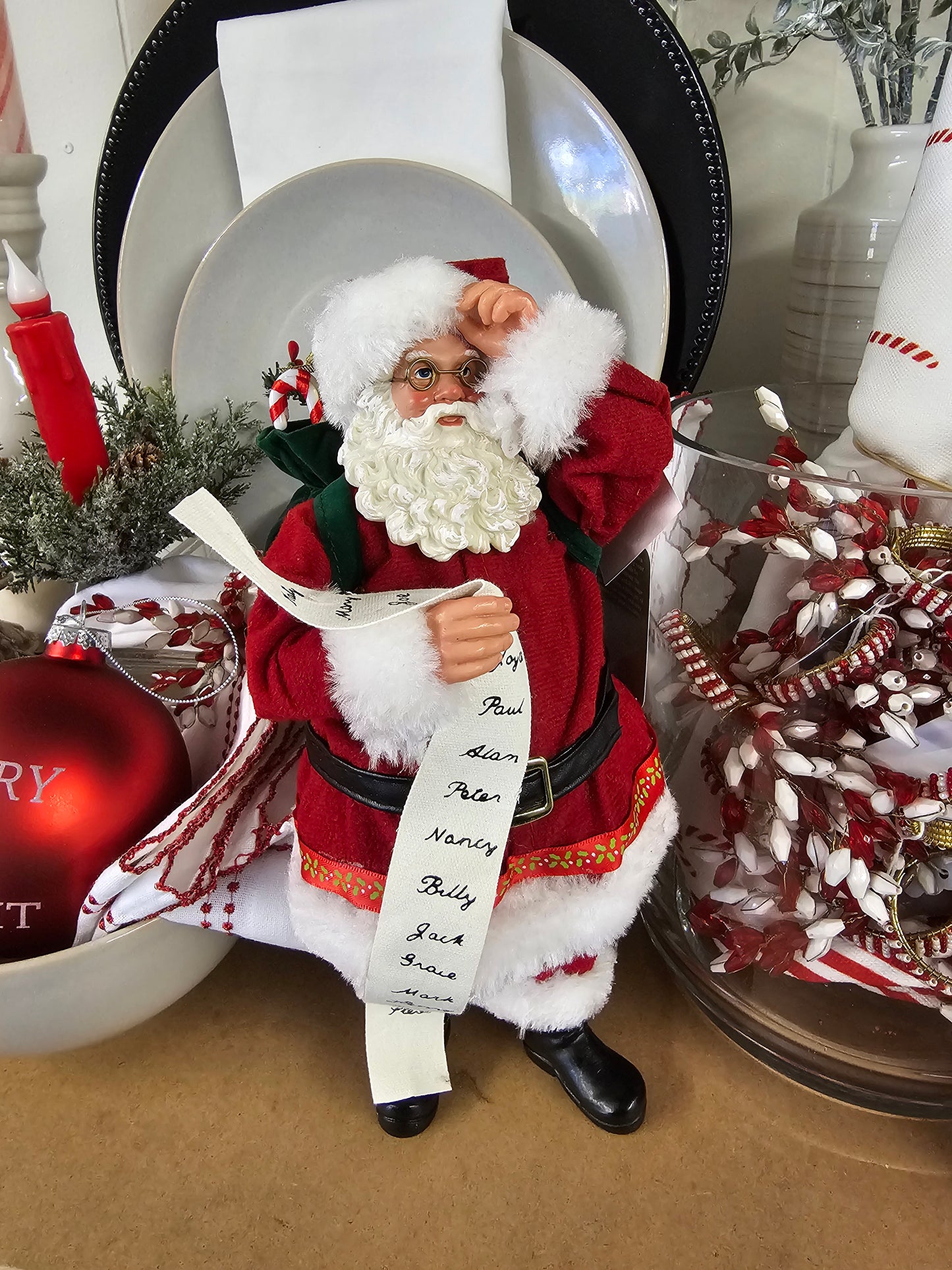 Traditional 10" Santa Figurine