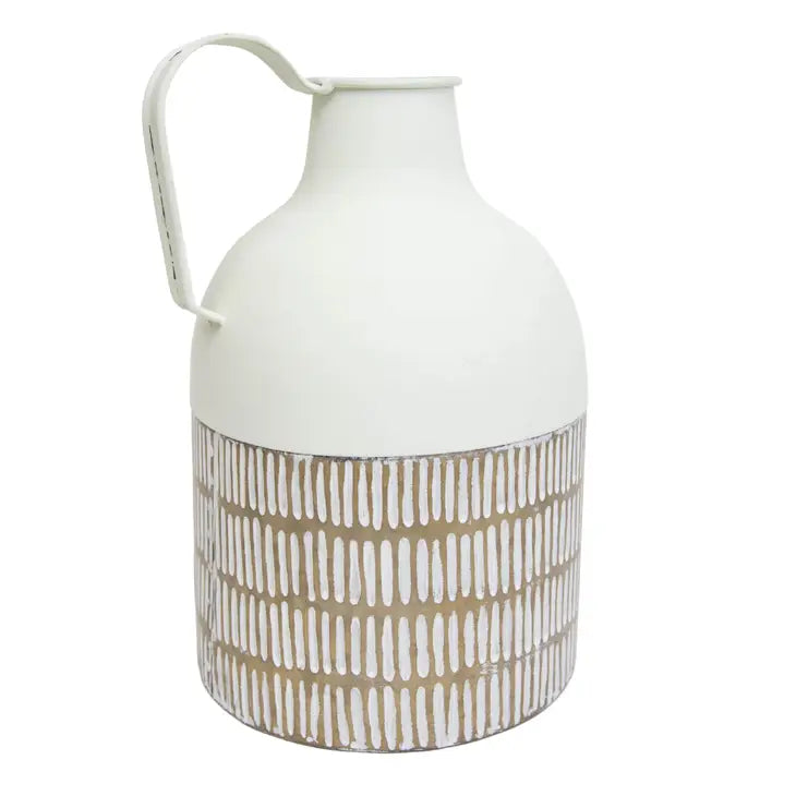 Sierra 10.75" Brass Washed Metal Vase