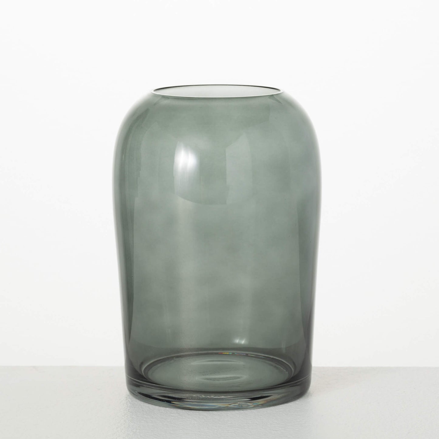 Shadow Gray 7.5" Glass Vase