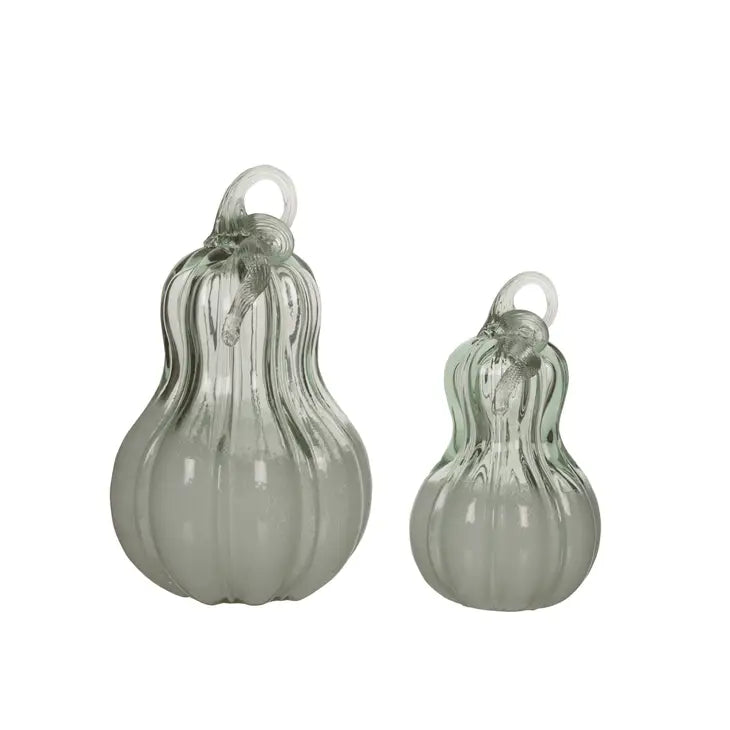Light Green Art Glass Pumpkins
