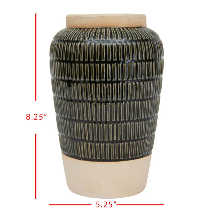 Evergreen 8" Ceramic Vase
