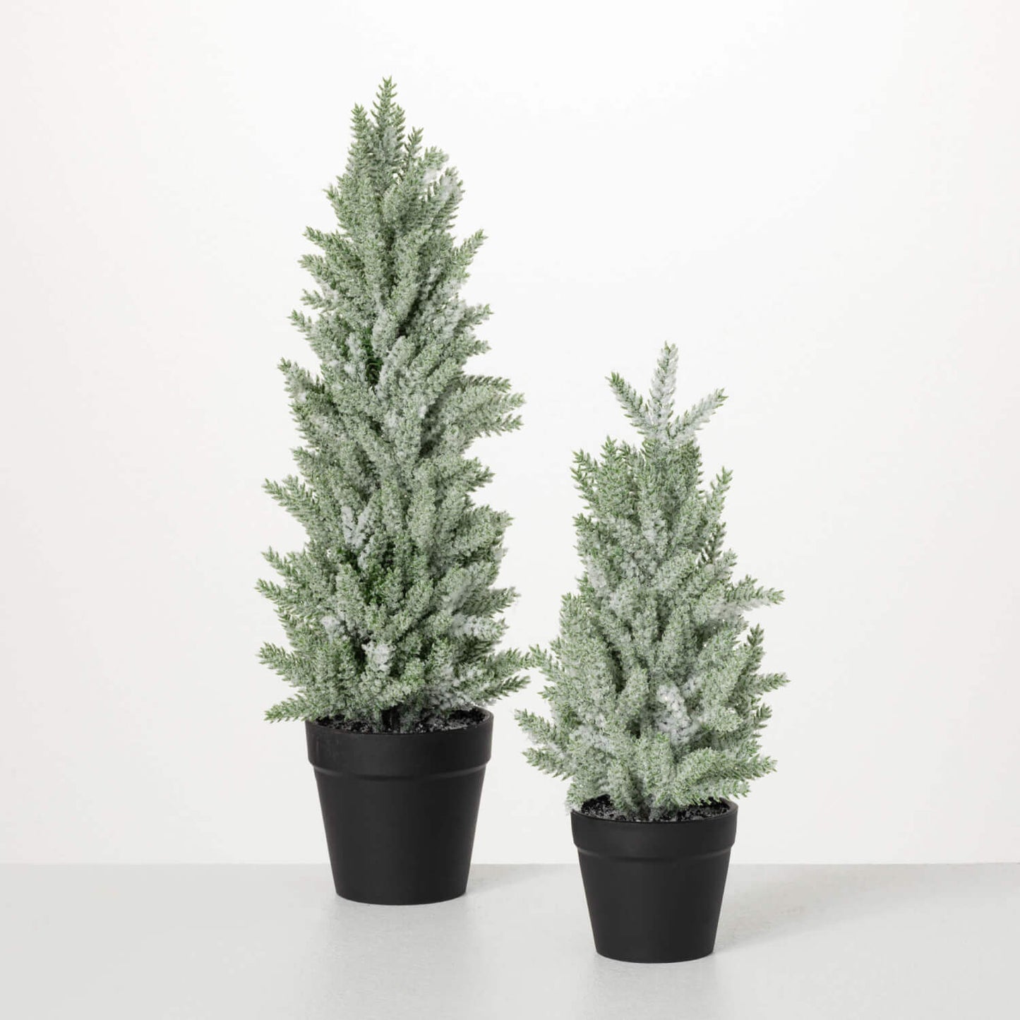 Snowy Pine Tree Set Of 2