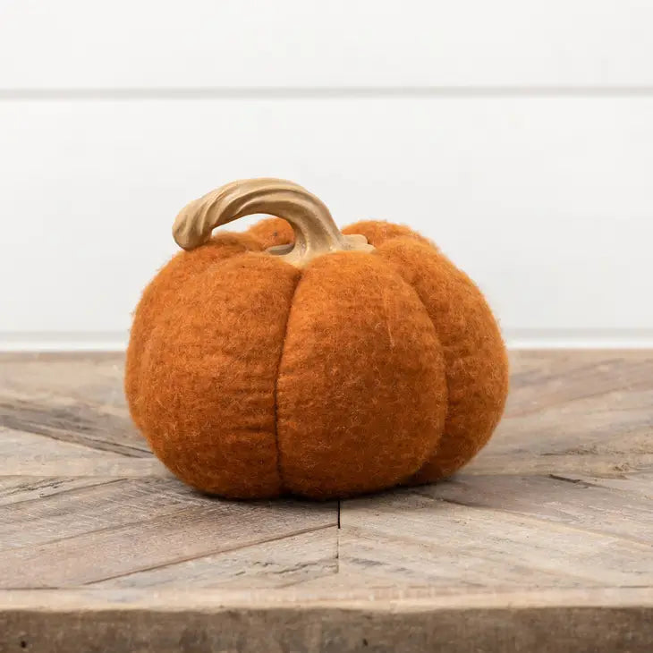 Medium 7" Wool Pumpkin