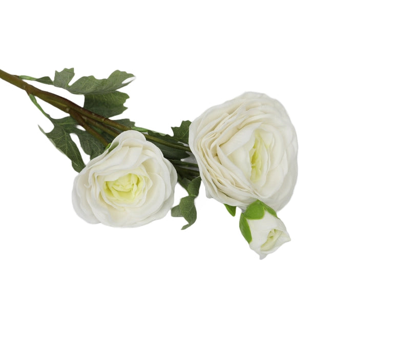 Natural White 24" Ranunculus Floral Stem