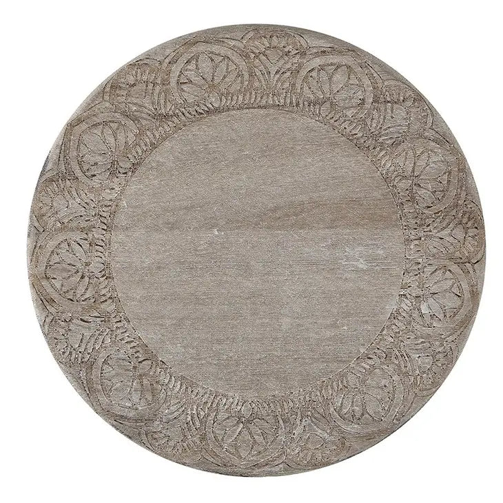 Etched 8.75" Paulownia Wood Riser - Natural