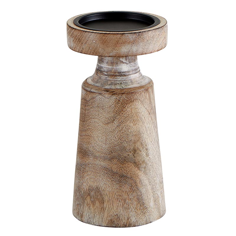 Natural Mango Wood Candle Holders