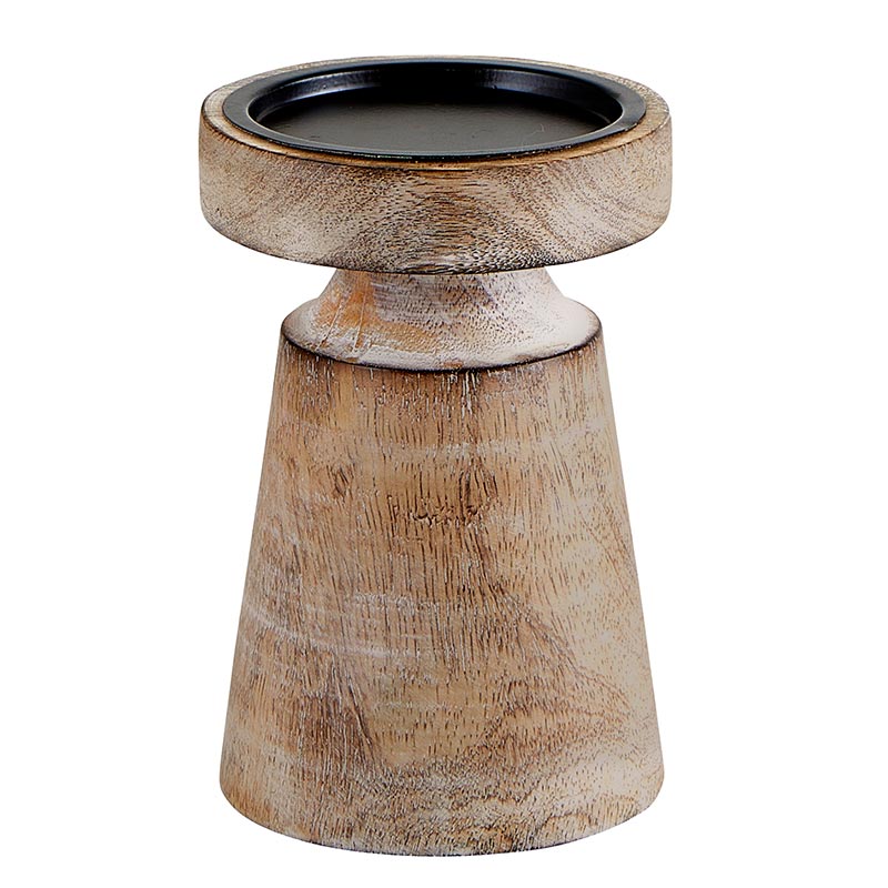 Natural Mango Wood Candle Holders