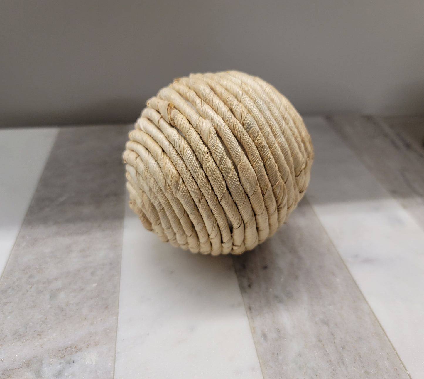 Bleached Seagrass Decorative Sphere