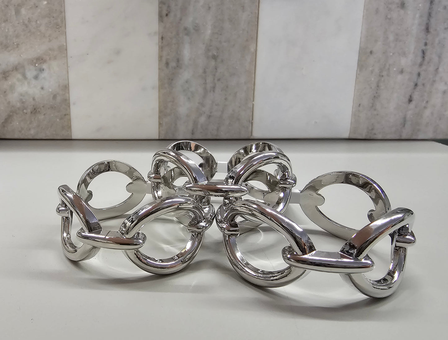 Silver Chain Link Napkin Ring