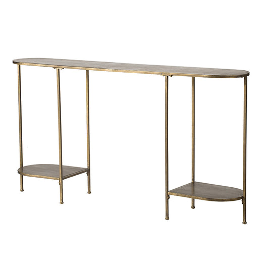 Rimini 57" Bronze Oval Console Table