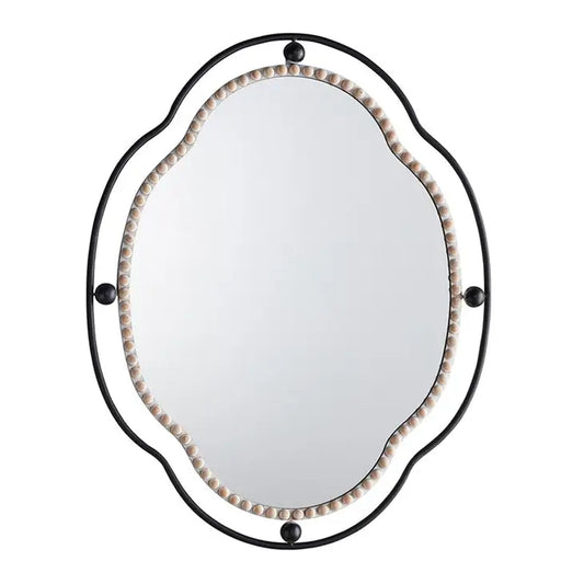 Sadie 22" Black Framed Oval Mirror