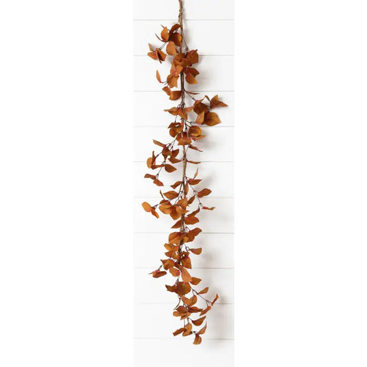 Cinnamon and Burgandy Fall Leaves Garland