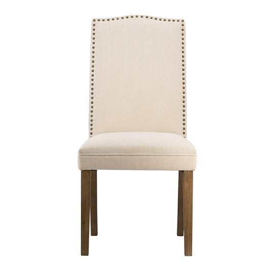 Corrine 24" Upholstered Dining Chair - Flax + Toasted Almond