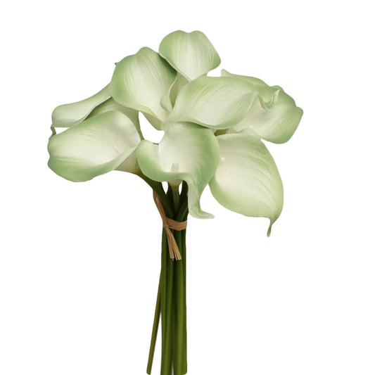 Green Trimmed Real Touch 10 Piece Calla Bundle