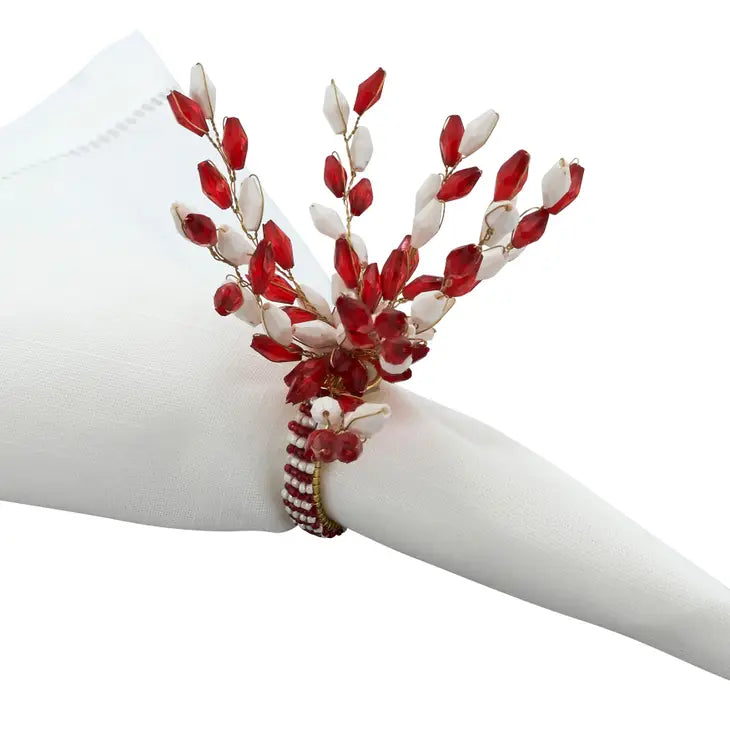 Holiday Sparkle Beaded Napkin Ring