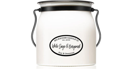 White Sage & Bergamot 16oz. Butter Jar Candle