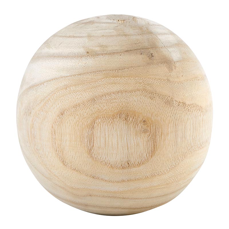 Paulownia 5" Wood Sphere - Natural