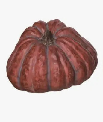 Red 8" Ceramic Pumpkin