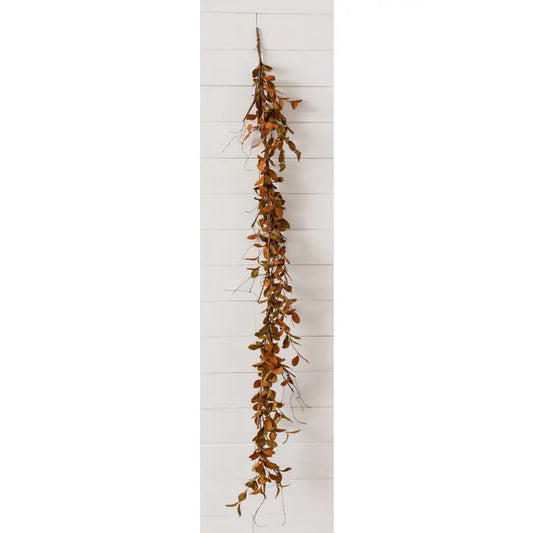 Rust & Olive Fall Leaves Garland - 62"