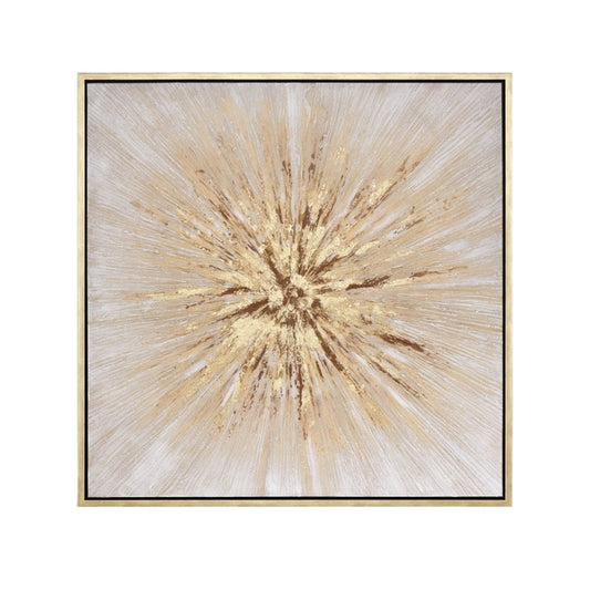 Radiance 39" Abstract Wall Art - Gold Floater Frame