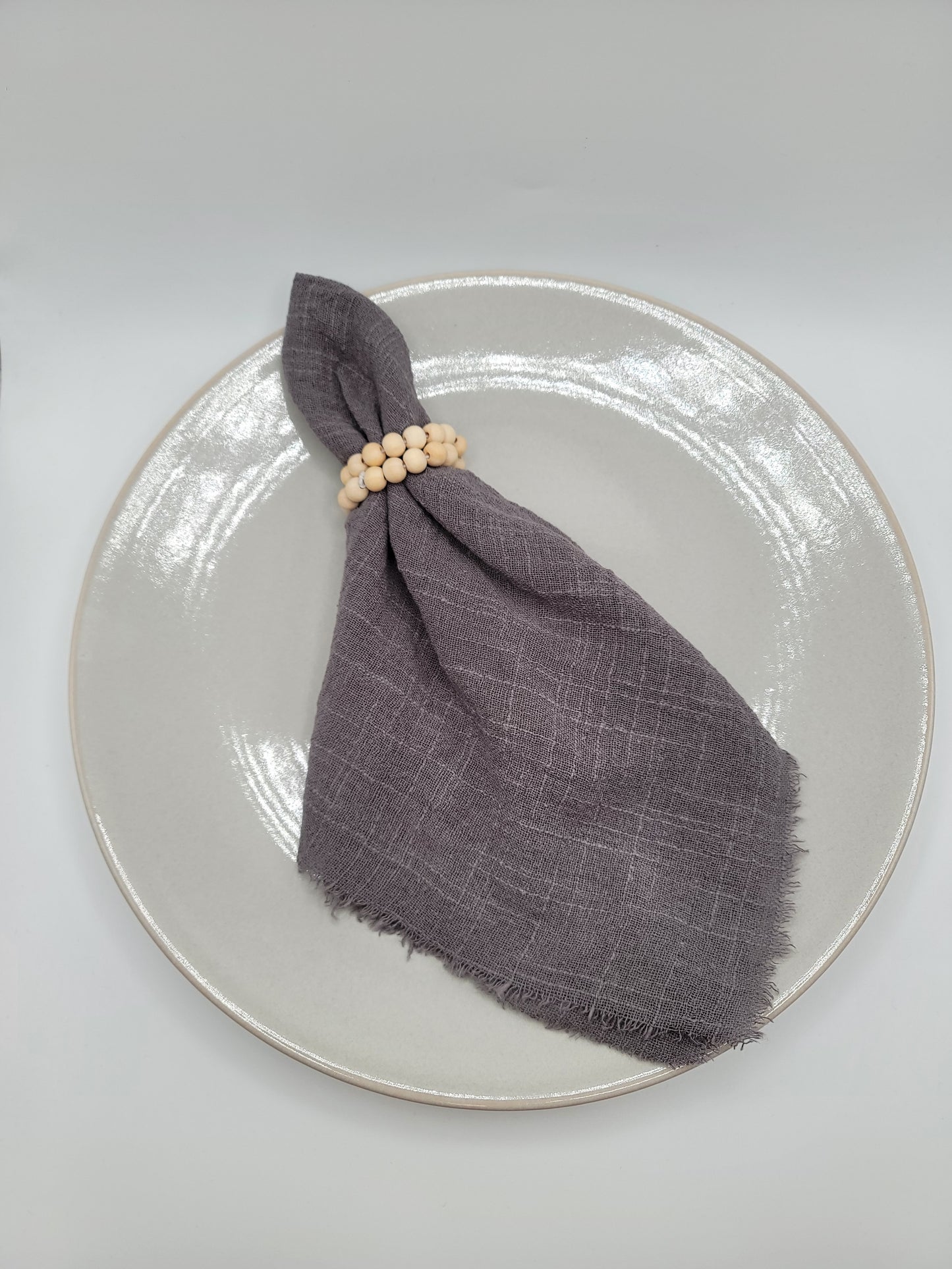 Miniature 15" Frayed Edged Dinner Napkin - Slate Gray