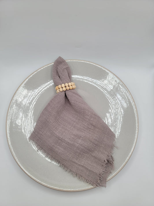 Miniature 15" Frayed Edge Dinner Napkin - Stone Gray